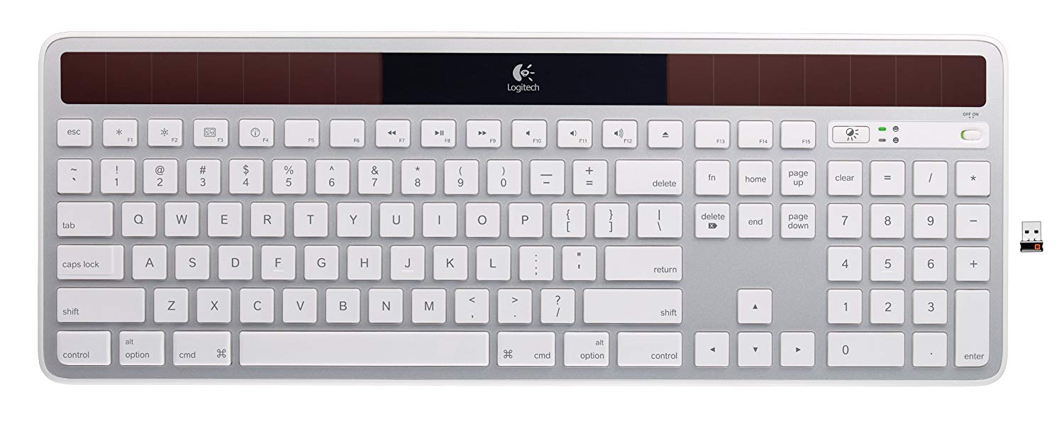 usb reciver logitech wireless solar keyboard k750